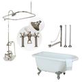 Randolph Morris Savanna 54 Inch Acrylic Clawfoot Tub and Shower Package - White / Chrome Feet & Fixtures SAVINGSPACKAGE5