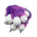 Furryvalley Fursuit Paws Furry Partial Cosplay Fluffy Claw Gloves Costume Lion Bear Props for Kids Adults (Purplish Pink)