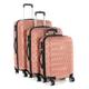 YORKING Luggage Sets Hard Luggage Lightweight Spinner Suitcases 4 Wheels Luggage Sets Spinner Durable ABS+PC Trolley Travel Case with Lock Champagne