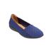 Extra Wide Width Women's The Bethany Flat by Comfortview in Navy Solid (Size 9 WW)