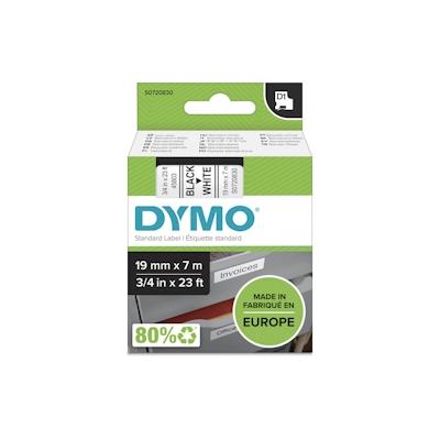 DYMO Original D1 Schriftband für Labelmanager, 19mm breite 7m Länge schwarz auf weiß S0720830