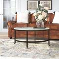 Wade Logan® 4 Legs Coffee Table Glass/Metal in Brown/Gray/White | 18 H x 38 W x 38 D in | Wayfair 9D1C949962244FDB85C9A831DC547D98