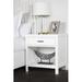 David Francis Furniture Clara Collection 1 - Drawer Nightstand Wood in White | 30 H x 28 W x 20 D in | Wayfair B0605-NS-S101-H301