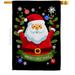 Ornament Collection Cute Santa - Impressions Decorative 2-Sided Polyester 40 x 28 in. House Flag in Black | 40 H x 28 W in | Wayfair