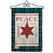 Breeze Decor Merry w/ Brighting Stars - Impressions Decorative 2-Sided Polyester 19 x 13 in. Flag Set in Black/Gray | 18.5 H x 13 W x 1 D in | Wayfair