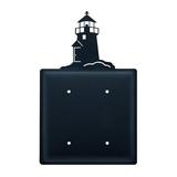 Village Wrought Iron Lighthouse 2-Gang Blank Wall Plate in Black | 8 H x 4.63 W x 0.17 D in | Wayfair ECC-10