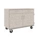 Stevens ID Systems Mobile 2 Compartment Classroom Cabinet w/ Casters Wood in Gray | 36 H x 48 W x 24 D in | Wayfair 80430 F36-023