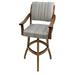 Red Barrel Studio® Swivel Counter, Bar & Extra Tall Stool Wood/Upholstered in Brown | 46 H x 22 W x 20 D in | Wayfair