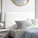 Kelly Clarkson Home Annalee Panel Headboard Upholstered/Cotton in White | 51 H x 78 W x 4 D in | Wayfair 1D1D0BFB7898435A9C929A3804B931DB