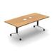 The Twillery Co.® Albin 8 Person Conference Meeting Table 1 piece Complete Set Wood/Metal in Brown | 30 H x 80 W x 40 D in | Wayfair