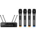 Pyle Pro PDWM4120 UHF Wireless System with 4 Handheld Microphones & Receiver with Bl PDWM4120