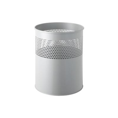helit Metall-Papierkorb Lochdekor/H2515787 aluminiumgrau Inh.15 Liter Image