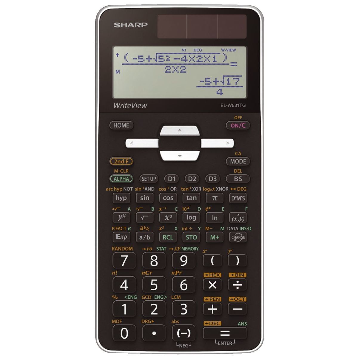 Schulrechner - Solarbetrieb, 4-zeilig Punktmatrix Display, schwarz/weiß Image