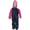 DRY KIDS PU Coated All in One Rainsuit for Boys and Girls - Navy/Pink 2y