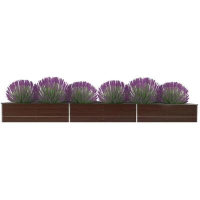 Vidaxl - Garten-Hochbeet Verzinkter Stahl 480x80x45 cm Braun 829020 Image