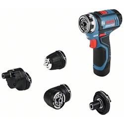 BOSCH MACHINES Akku-Bohrschrauber GSR 12V-15 FC, mit 2 x 2.0 Ah-Akku, L-BOXX, 4 Aufsätze Image