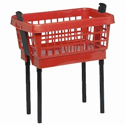 LOCKWEILER Wäschekorb mit Füßen rot, 65 cm Image