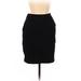 H&M Casual Pencil Skirt Knee Length: Black Print Bottoms - Women's Size 6