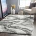 Asfordby 6'7" x 9' Modern Charcoal/Light Gray/Medium Gray/Gray/Off White Area Rug - Hauteloom