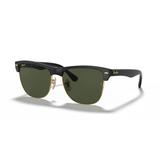 Sunglasses Man Clubmaster Oversized - Black Frame Green Lenses 57-16 - Green - Ray-Ban Sunglasses
