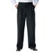 Men's Big & Tall Wrinkle-Free Double-Pleat Pant with Side-Elastic Waist by KingSize in Black (Size 38 40)