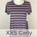 Lularoe Dresses | Lularoe Carly Dress Purple Stripes Xxs | Color: Purple/White | Size: Xxs