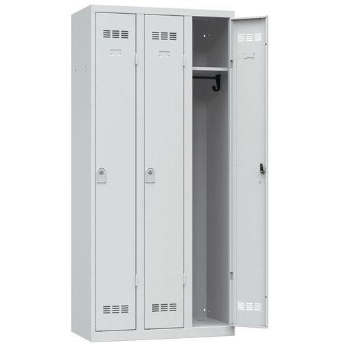 Vestiaire Bureau 3 Colonnes 300mm Clés Gris - Vinco