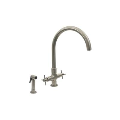 Whitehaus Collection Luxe+ Kitchen Faucet with Side Spray 3-03954SS85-BN