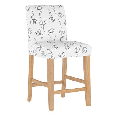 Contoured Tulips Counter Stool by Skyline Furniture in Tulip White