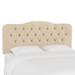 Velvet Tufted Headboard by Skyline Furniture in Velvet Pearl (Size FULL)