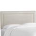 Velvet Nail Button Border Headboard by Skyline Furniture in Velvet Pearl (Size TWIN)