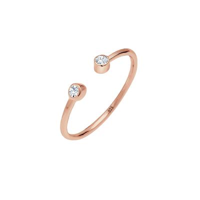 Elli Solitär Statement 925 Silber, mit Kristallen von Swarovski® rosefarben Damen Image
