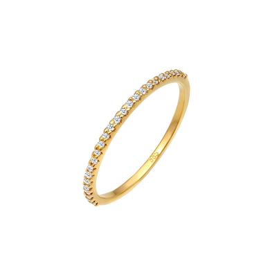 Elli DIAMONDS - Geo Microsetting Diamant (0.125 ct.) 585 Gelbgold Ringe 1 ct Damen