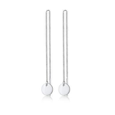 Elli - Ohrhänger Plättchen Kreis Durchzieher 925 Silber Ohrringe 1 ct Damen (39.99 € / 1 ct)