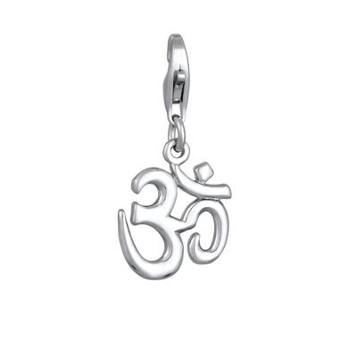 Nenalina - Om Symbol Anhänger 925 Silber Charms & Kettenanhänger 1 ct Damen