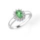 Smart Jewel - Ring zauberhaft, farbiger Stein und weiße Zirkonia, Silber 925 Ringe Grün Damen