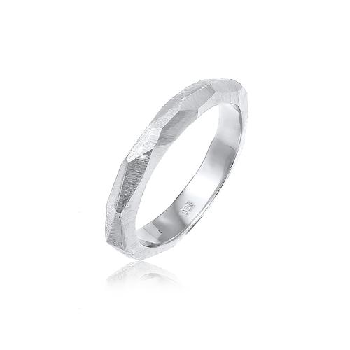 Elli PREMIUM – Elli PREMIUM Ring Paarring Trauring Hochzeit Brushed 925 Silber Ringe Damen