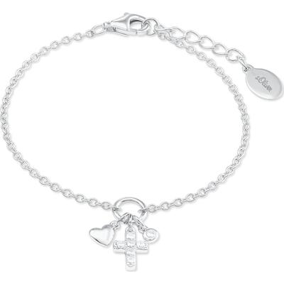 s.Oliver Armband Silber One Size Weiss Damen