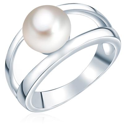 Valero Pearls - Perlen-Ring Sterling Silber Süßwasser-Zuchtperle in Silber Ringe 1 ct Damen