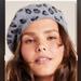 Anthropologie Accessories | Anthropologie Animal Print Beret New Gray Soft Hat | Color: Gray | Size: Os