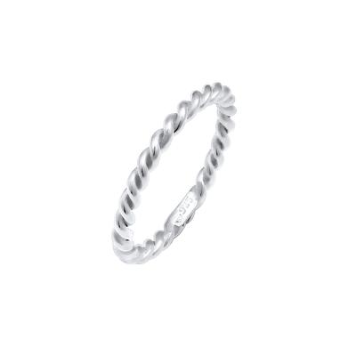 Nenalina - Twisted Gedreht Basic Schlicht 925 Sterling Silber Ringe 1 ct Damen