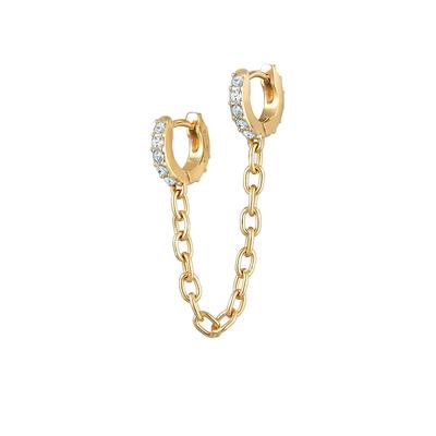 Elli - Duo Creolen Trend 925 Silber, mit Kristallen von Swarovski® 1 ct Damen (59.99 € / 1 ct)