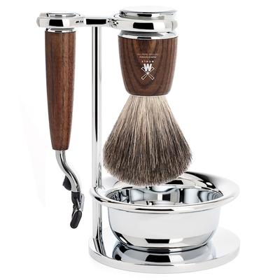 Mühle RYTMO 4-teiliges Rasierset Esche dunkel Gillette® Mach3® Herren Image