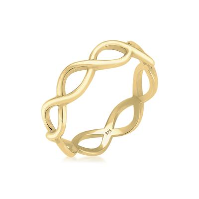 Elli PREMIUM - Infinity Trend 375 Gelbgold Ringe 1 ct Damen