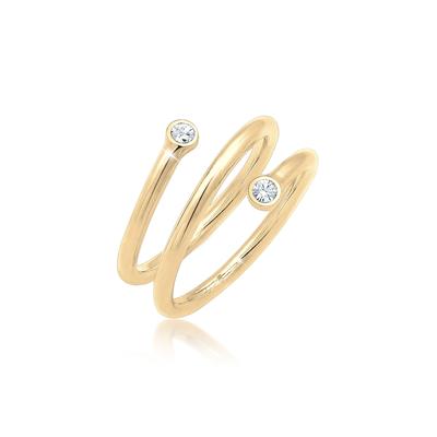 Elli Wickelring Geo 925 Sterling Silber, mit Kristallen von Swarovski® 52 Damen Image