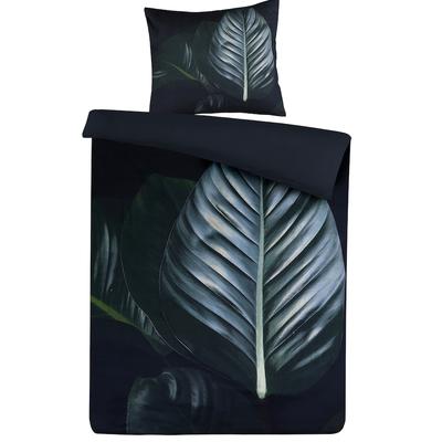 Gallazzo Bettwäsche 1500 - Schwarz / Grün 1x 225cm x 2x 50cm 75cm