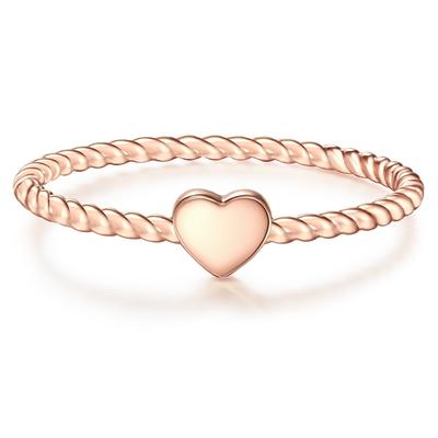 Glanzstücke München - Ring Herz Sterling Silber in Roségold Ringe 1 ct Damen