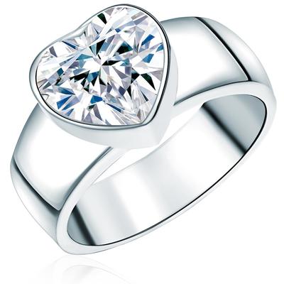 Rafaela Donata - Ring Herz Sterling Silber Zirkonia in Silber Ringe 1 ct Damen