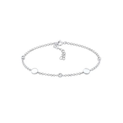 Elli Kreis Plättchen Kristalle 925 Sterling Silber silberfarben Damen