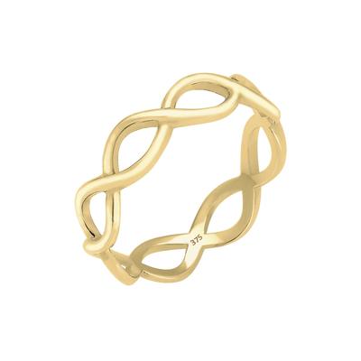 Elli PREMIUM - Infinity Trend 375 Gelbgold Ringe 1 ct Damen